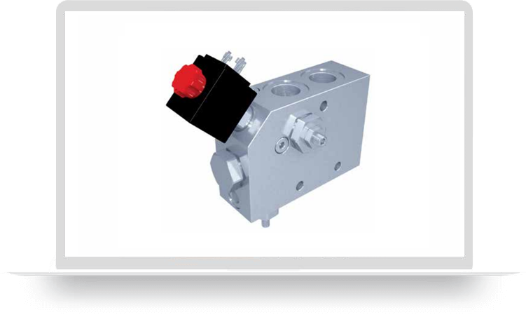 Pressure compensated flow regulator,3ways,with solenoid cont